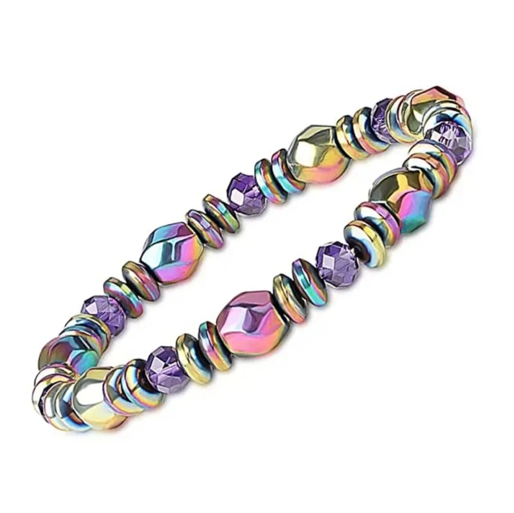 Trendy Multi-color Magnetic Therapy Bracelet, Arthritis Weight Loss Pain Relief